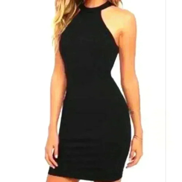 lyrur Dresses & Skirts - Lyrur black sleeveless mini with lace dress size 8 D809999